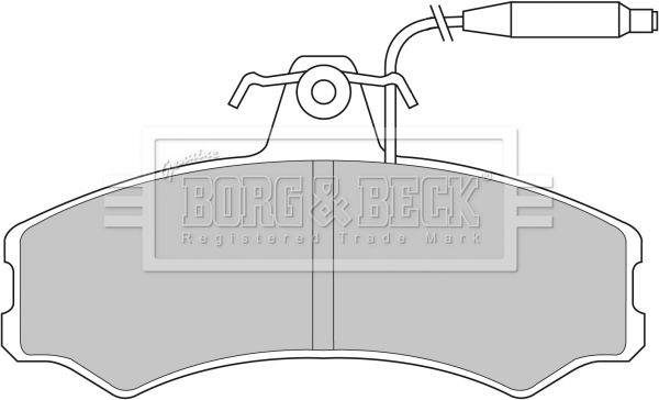 BORG & BECK Комплект тормозных колодок, дисковый тормоз BBP1082